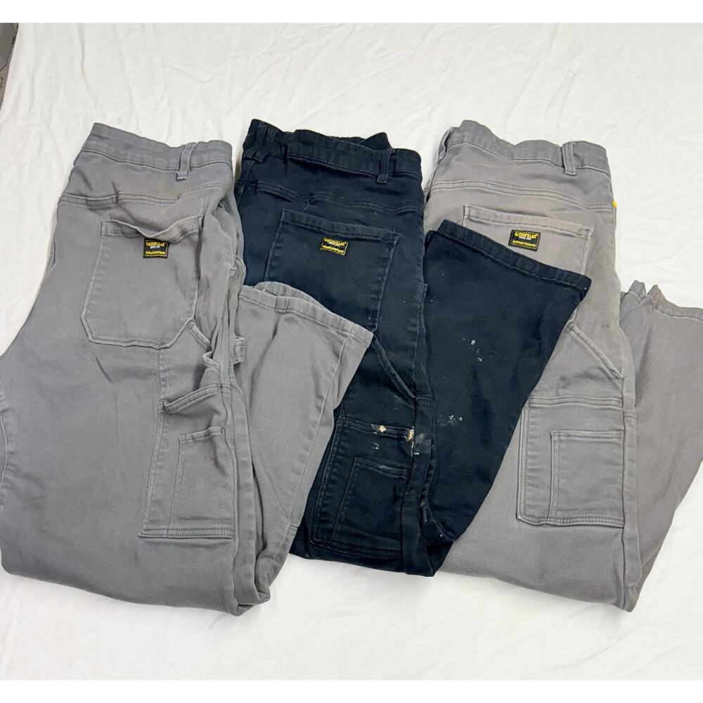 Cat Caterpillar Double Knee Work Pants Men’s 38x30 Carpenter  stain paint lot 3